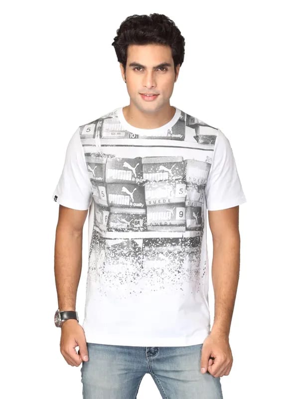 Puma Men's Summer Graphic White T-shirt
