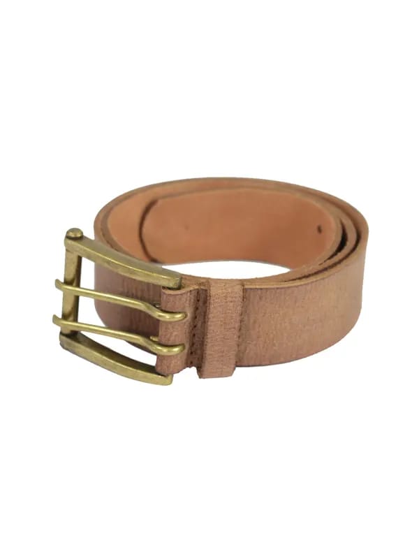 Wrangler Men Light Brown Leather Belt