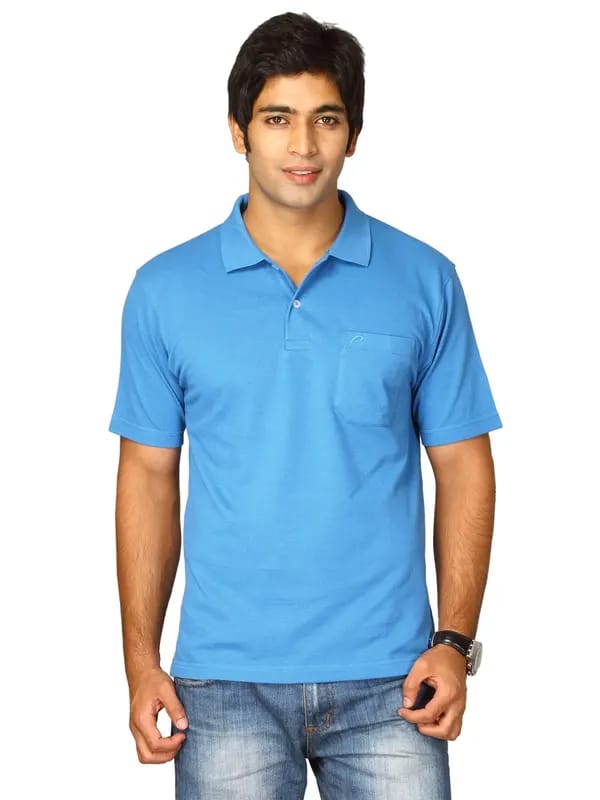 Proline Men Blue Polo T-shirt