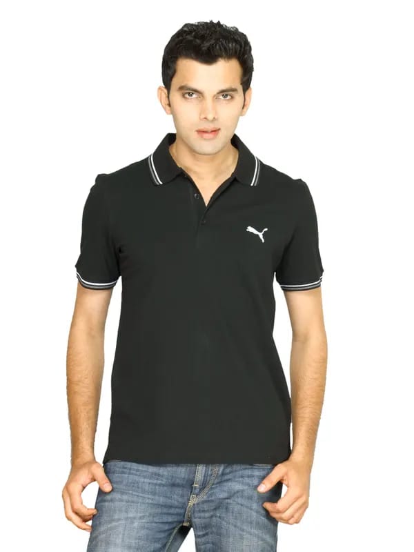 Puma Men's Foundation Polo Black T-shirt