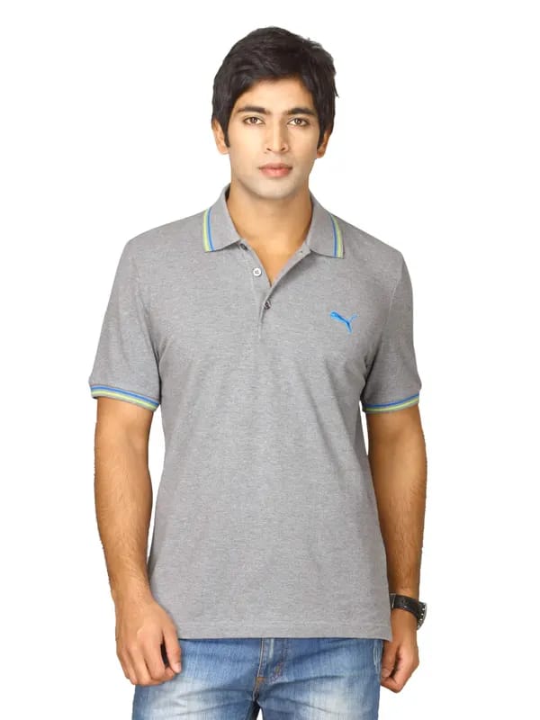 Puma Men's Foundation Grey Polo T-shirt