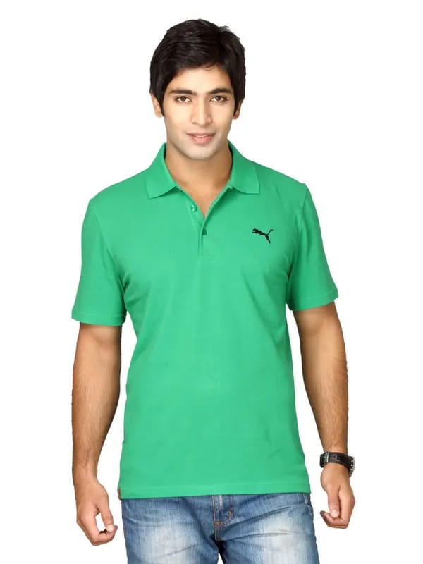 Puma Men's Ess Polo Green T-shirt