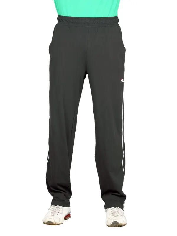 Fila Men's Cont Pipping Cotton Lower Black White Track Pant