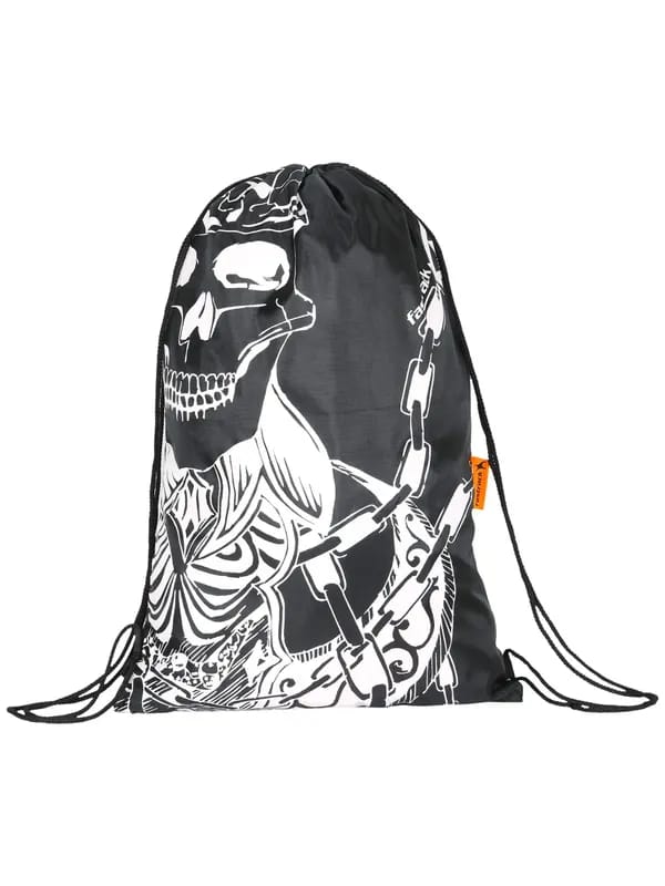 Fastrack Unisex White Black Printed Sling Bag
