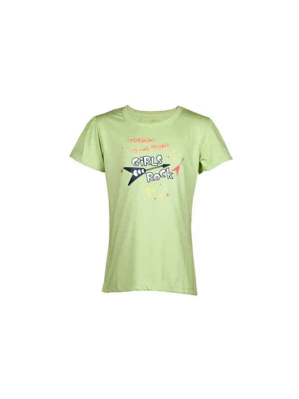 Doodle Girl's Tonight Night Rock Light Green Kidswear