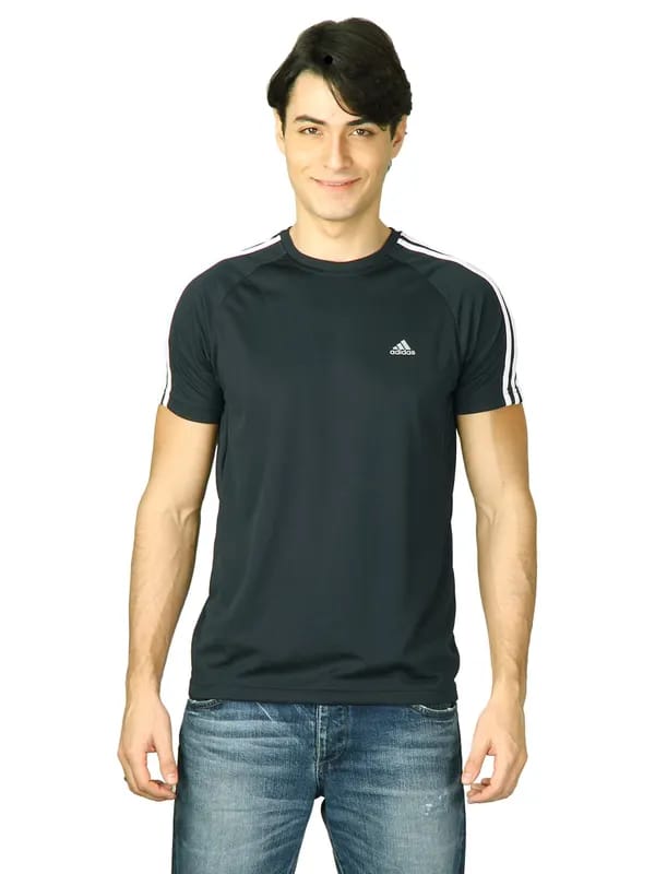 ADIDAS Men Ess 3s F Tee Navy Blue T-Shirts