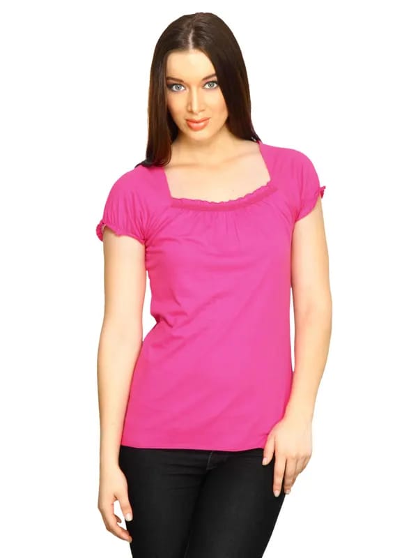 Jealous 21 Women Jealous Caley Pink Top Pink Tops
