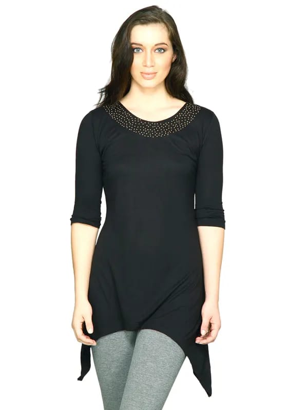Scullers For Her Women Viscose Tunics Purple Tops