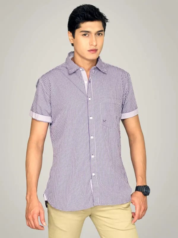 Scullers Men Scul Purple White Shirts
