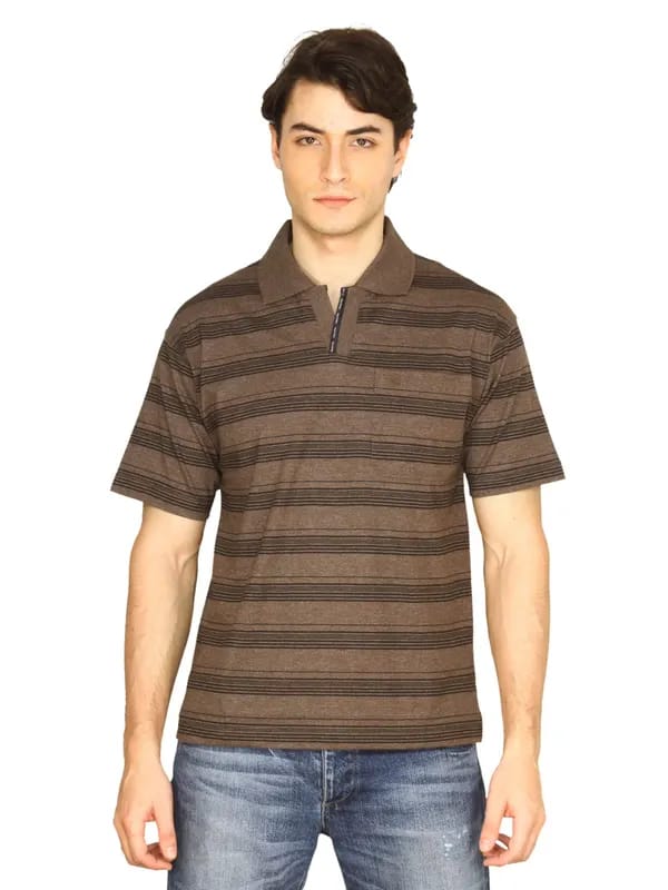Classic Polo Men Brown Polo Tshirts