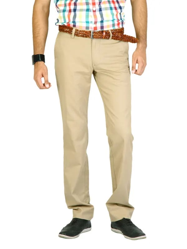 Indian Terrain Men Jason Beige Trousers