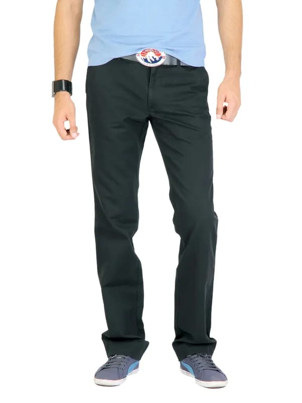 Indian Terrain Men Laffer Black Trousers