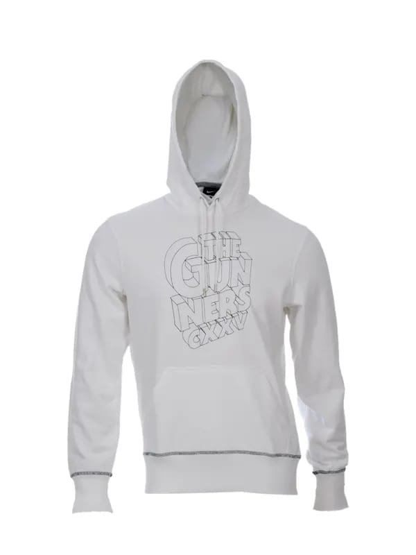 Nike Men As Arsenal Co White Sweatshirts