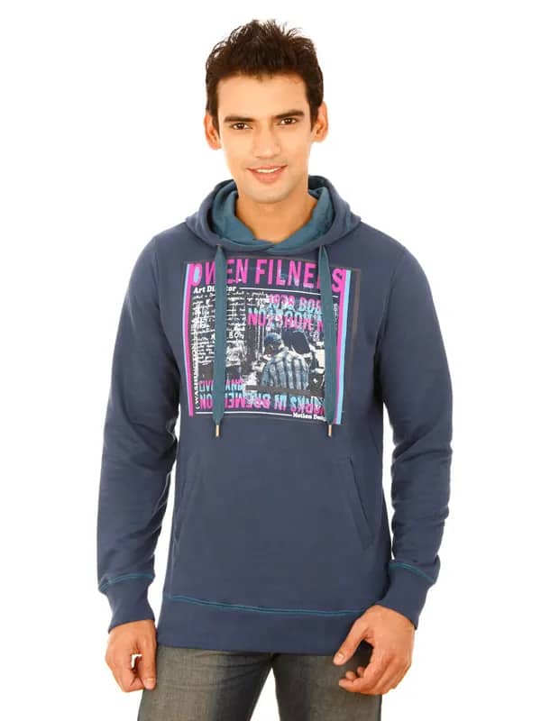 United Colors of Benetton Men Blue Sweatshirt