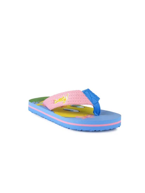 Warner Bros Kids Girls TW Flower Flops Blue Slippers