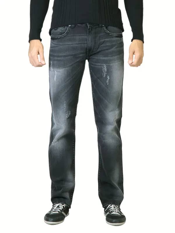 Deni Yo Men Black Washed Slim Fit Jeans