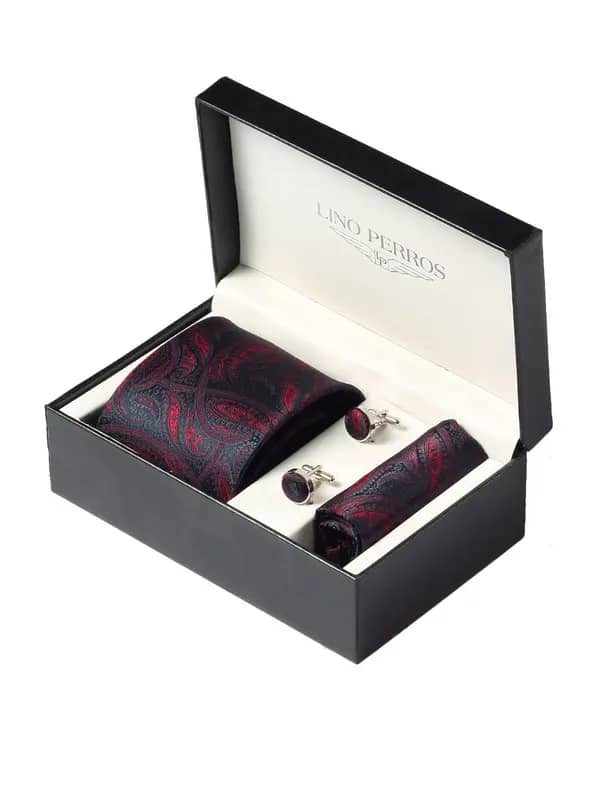 Lino Perros Men Formal Blue Accessory Gift Set