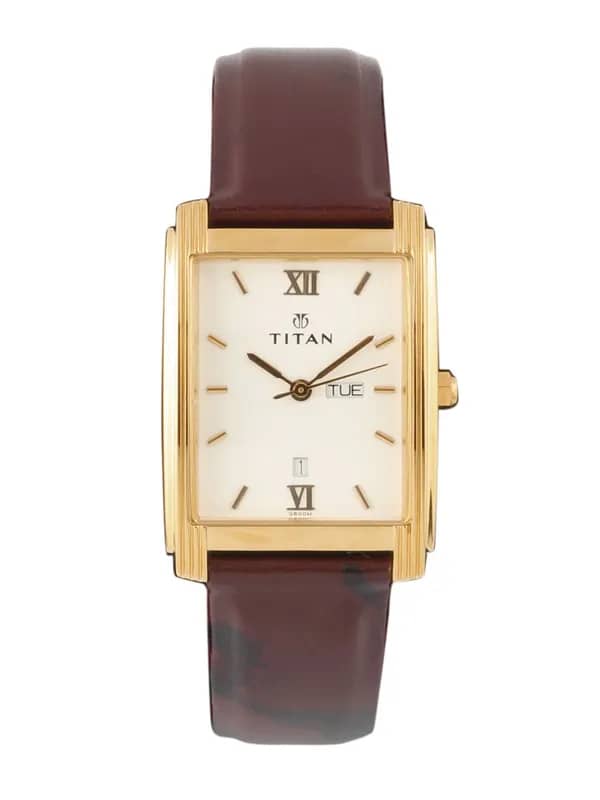 Titan Men White Dial Watch