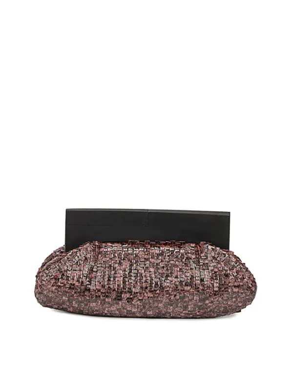 French Connection Women Pink Hot Fuzz Clutch