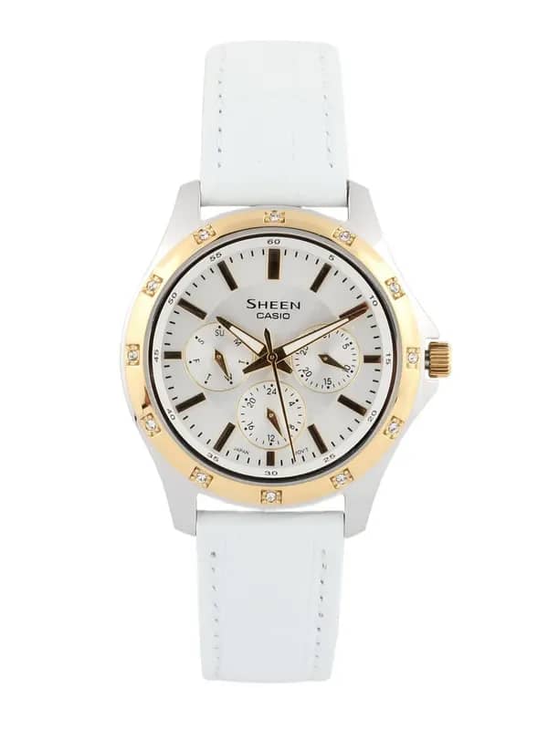 Casio Sheen Women White Analogue Watches (SX044) SHE-3801GL-7ADR